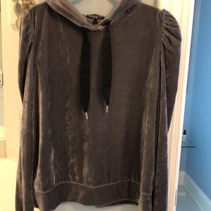 BRAND NEW!  Fabulous velour grey hoodie!
